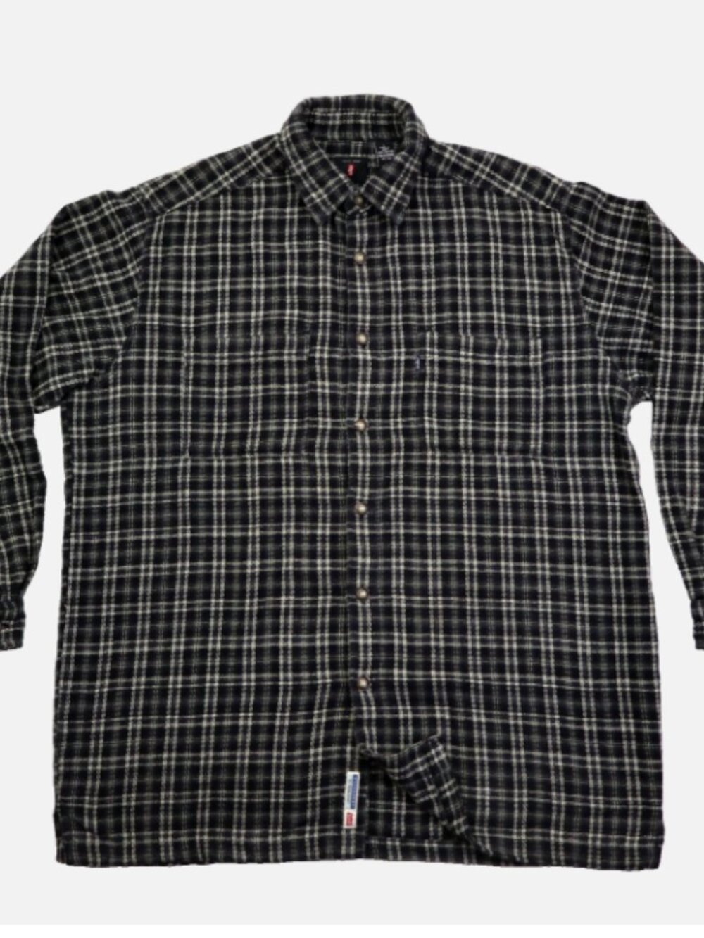 Levi's Cotton Warm Shirt Men's L Long Sleeve Heavyweight Plaid Button Up